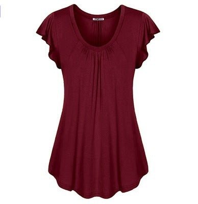 Women Dress Ladies Short Sleeves Shirts Plus Size 6xl - PratSN
