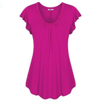 Women Dress Ladies Short Sleeves Shirts Plus Size 6xl - PratSN