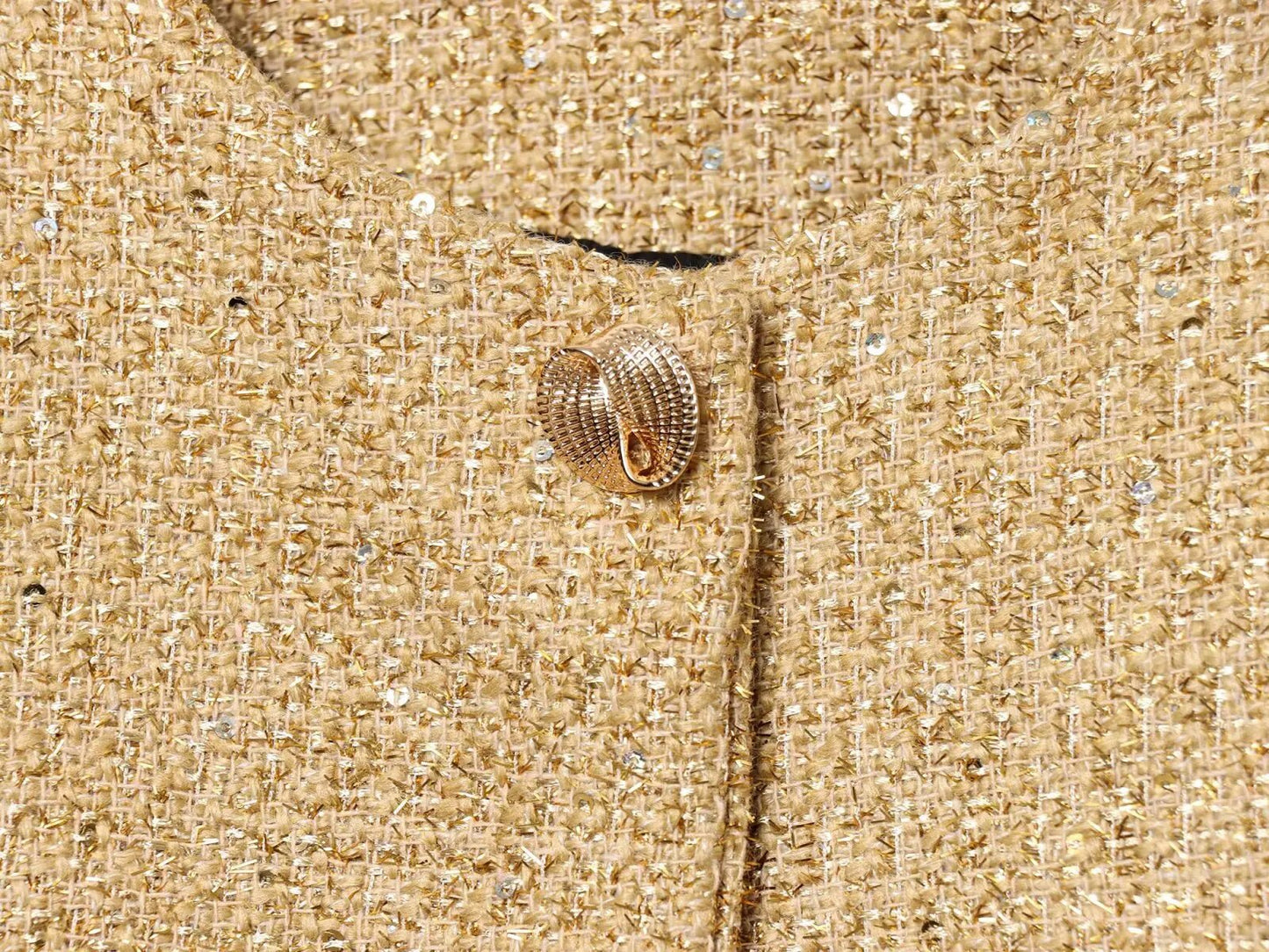 Women Fashion Metallic Thread Short Jacket Fall Long SleeveO - Neck Stretch Hem Jacket Coats Female Chic Streetwear - PratSN