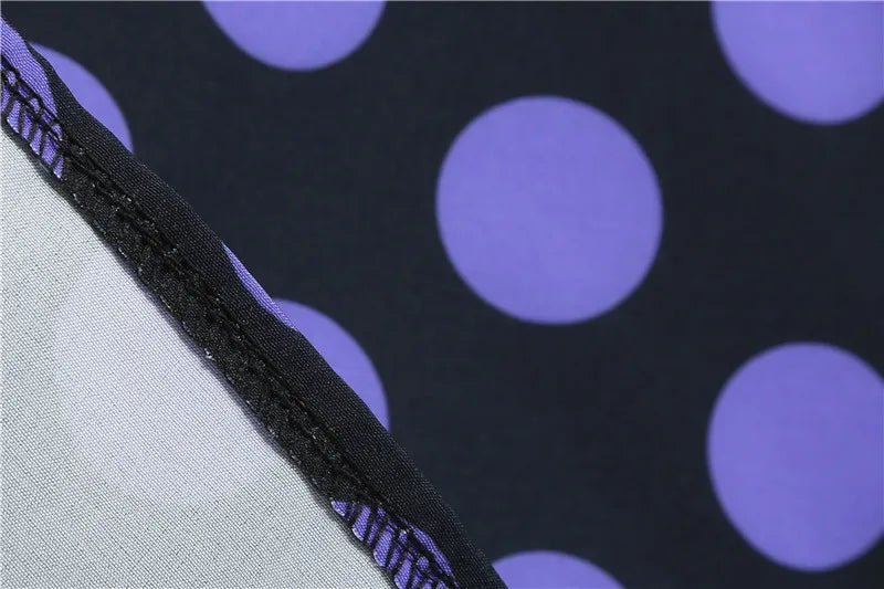 Women Retro Summer Dresses 50s 60s Sleeveless V - neck Polka Dot Bow Ball Grown Party Sundress Robe Vestidos - PratSN