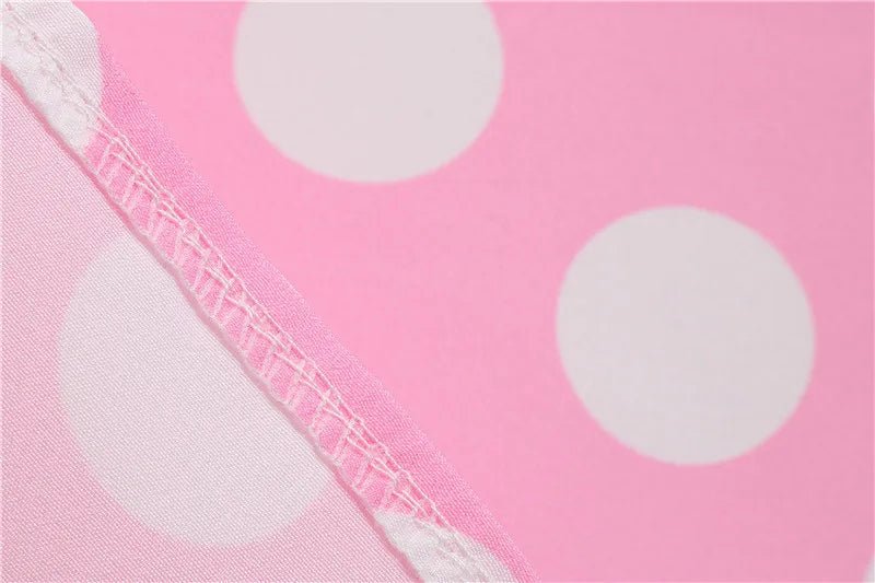 Women Retro Summer Dresses 50s 60s Sleeveless V - neck Polka Dot Bow Ball Grown Party Sundress Robe Vestidos - PratSN