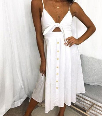 Women Summer Dresses Sleeveless Backless Strap Long Close - fitting Sheath Female Party Evening Dresses Vestidos - PratSN