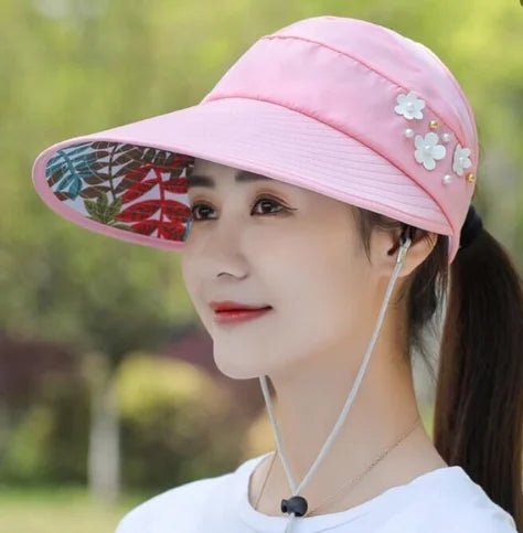 Women Wide Brim Sun Hat UV Protection Caps Floppy Beach Packable Visor Sun Hat - PratSN
