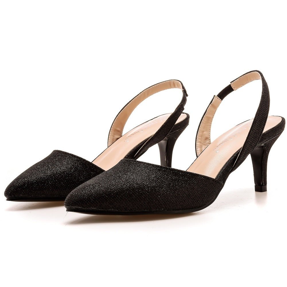 Women's 6cm Low - cut Pointed - toe Color - changing Cloth Plus Size Sandals - PratSN