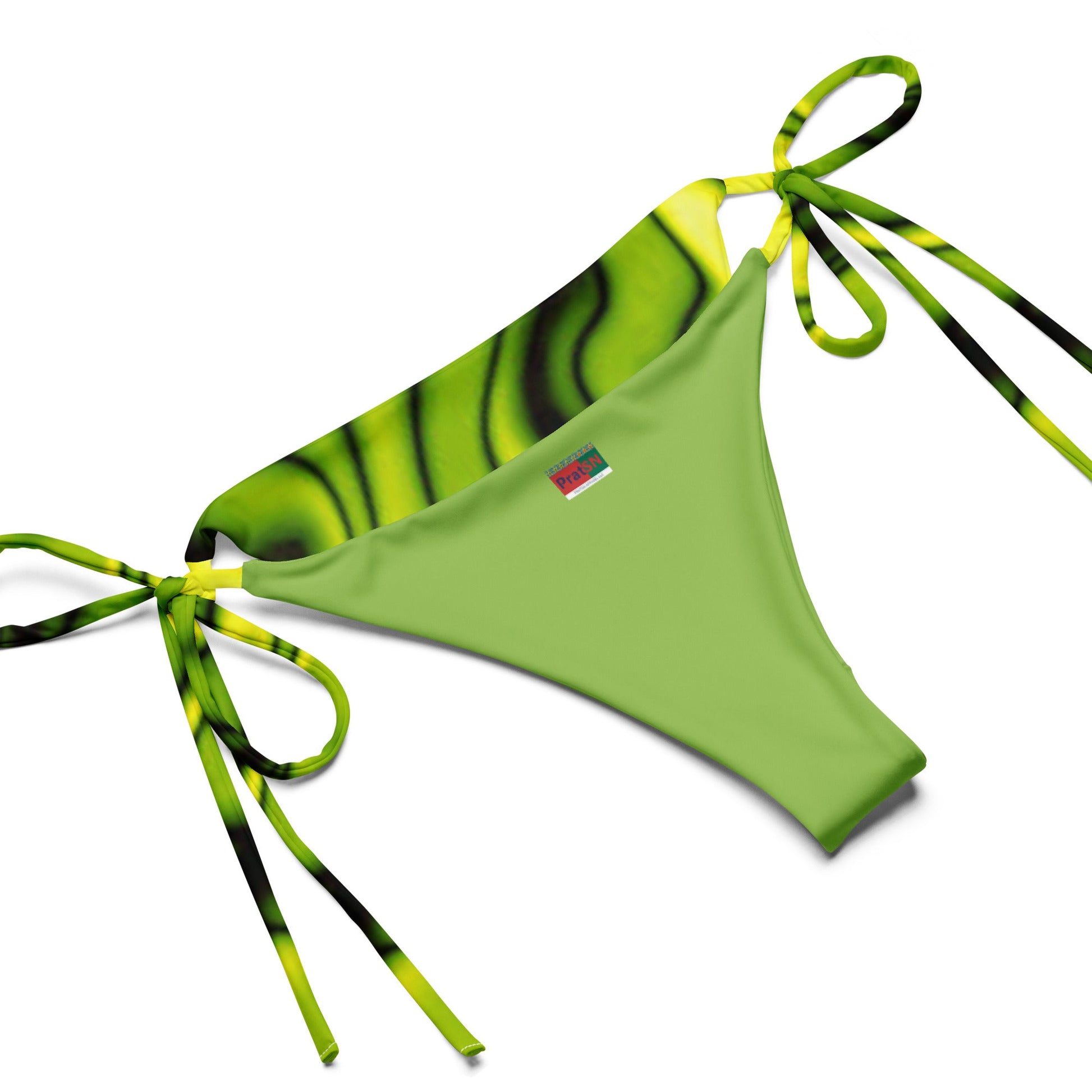 Women's All - over print recycled string bikini, green Bikini, cute Summer Bikini - PratSN