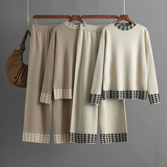 Women's Autumn And Winter Loose Pullover Two - piece Set - PratSN