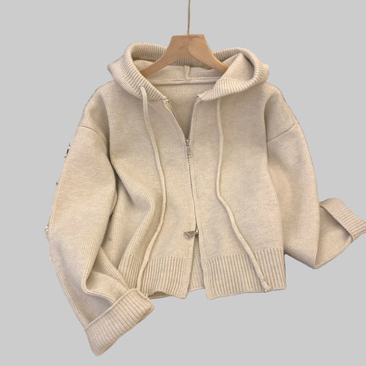 Women's Autumn And Winter Sweater Small Zip Knitted Coat - PratSN