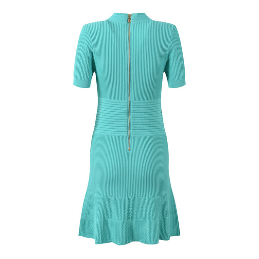 Women's Autumn Light Luxury Metal Buckle V - neck Knitted Dress - PratSN