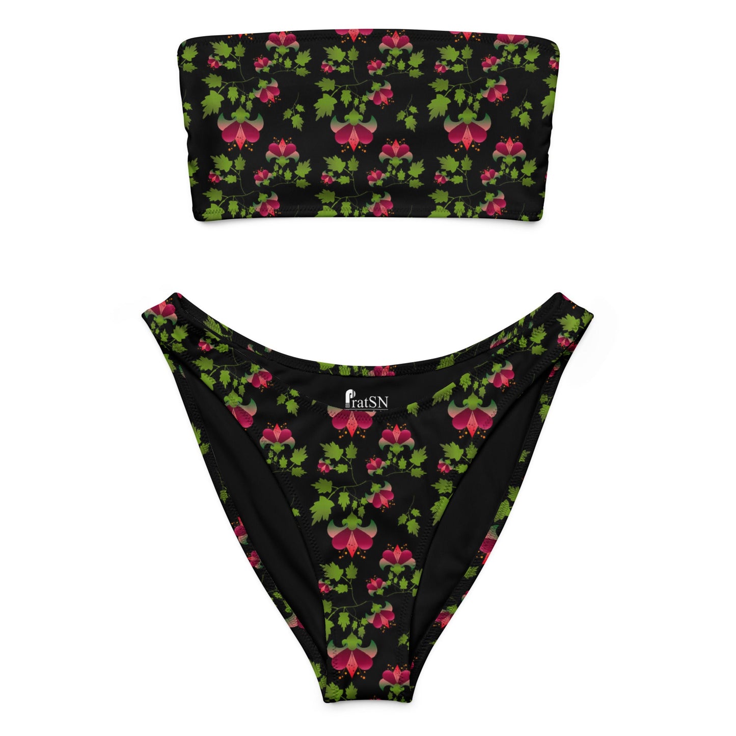 Women's bandeau bikini, Swimwear, Swimsuit, Two Piece Swimwear - PratSN