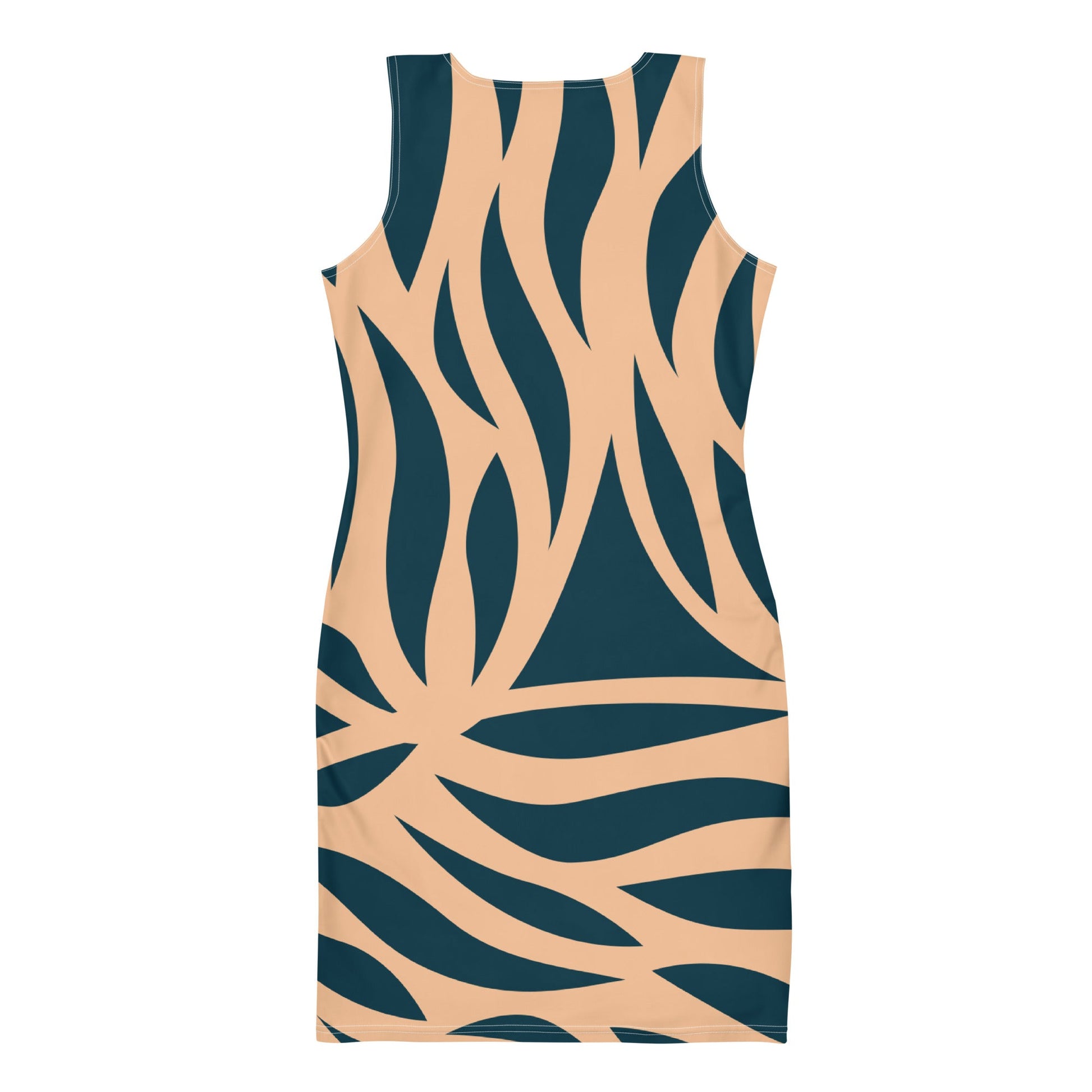 Women's Bodycon dress, Abstract Pattern Dark Blue Pencil Dresses, Body hugging fit tank top dress, elegant bodycon, sleeveless dress for your favorite party, summer and spring dress - PratSN