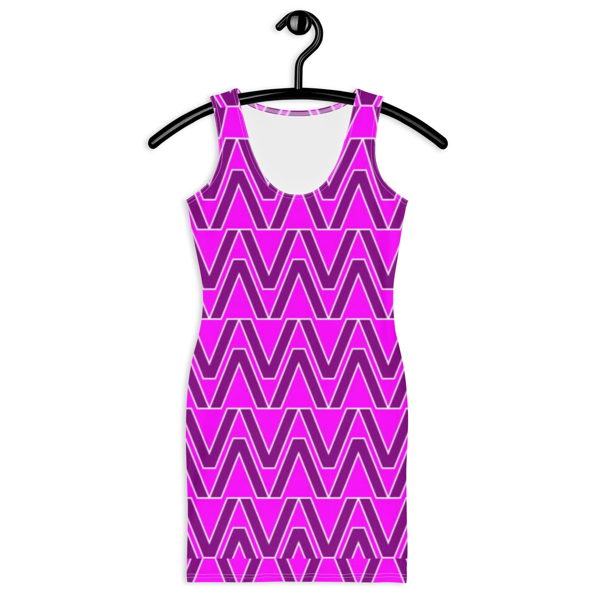 Women's Bodycon dress, Geometric Pattern, Purple Pencil Dresses, Body hugging fit tank top dress, elegant bodycon, sleeveless dress for your favorite party, summer and spring dress - PratSN