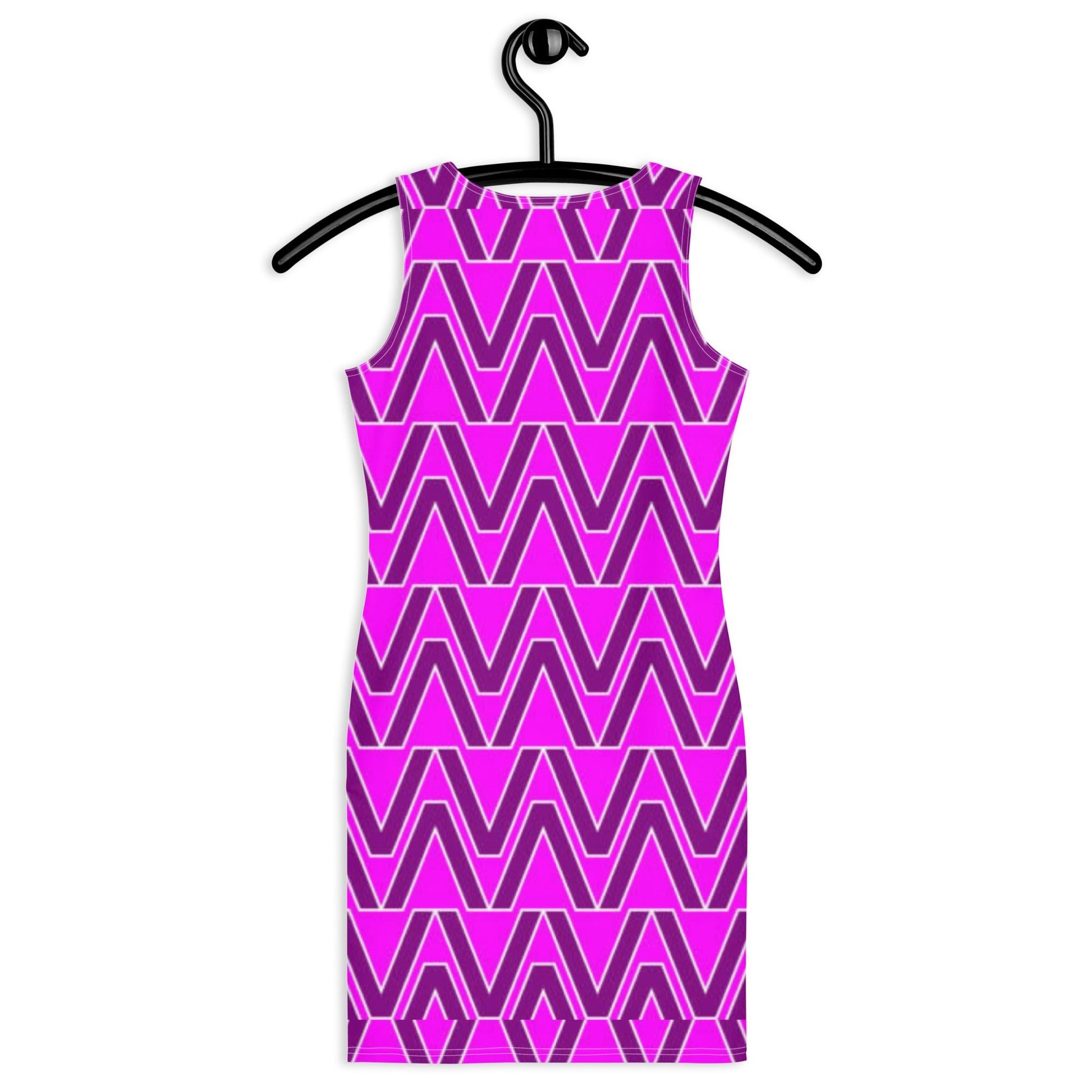 Women's Bodycon dress, Geometric Pattern, Purple Pencil Dresses, Body hugging fit tank top dress, elegant bodycon, sleeveless dress for your favorite party, summer and spring dress - PratSN