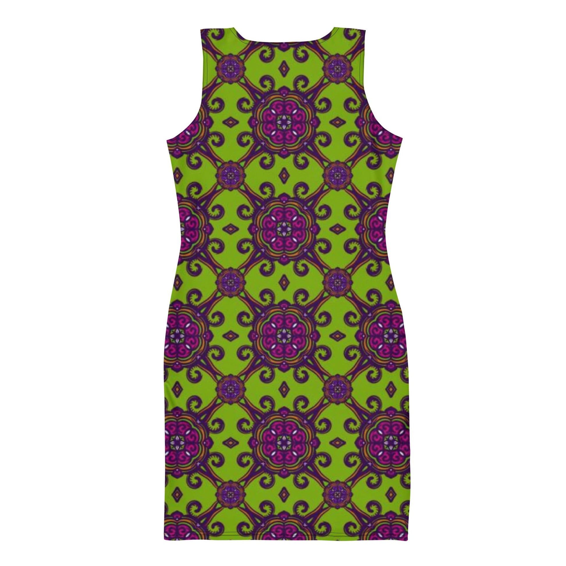 Flattering Women's Bodycon Dress - Perfect for Summer and Spring Parties, Lime Green and Purple Bodycon Dress - PratSN L Flattering Women's Bodycon Dress - Perfect for Summer and Spring Parties, Lime Green and Purple Bodycon Dress - PratSN L