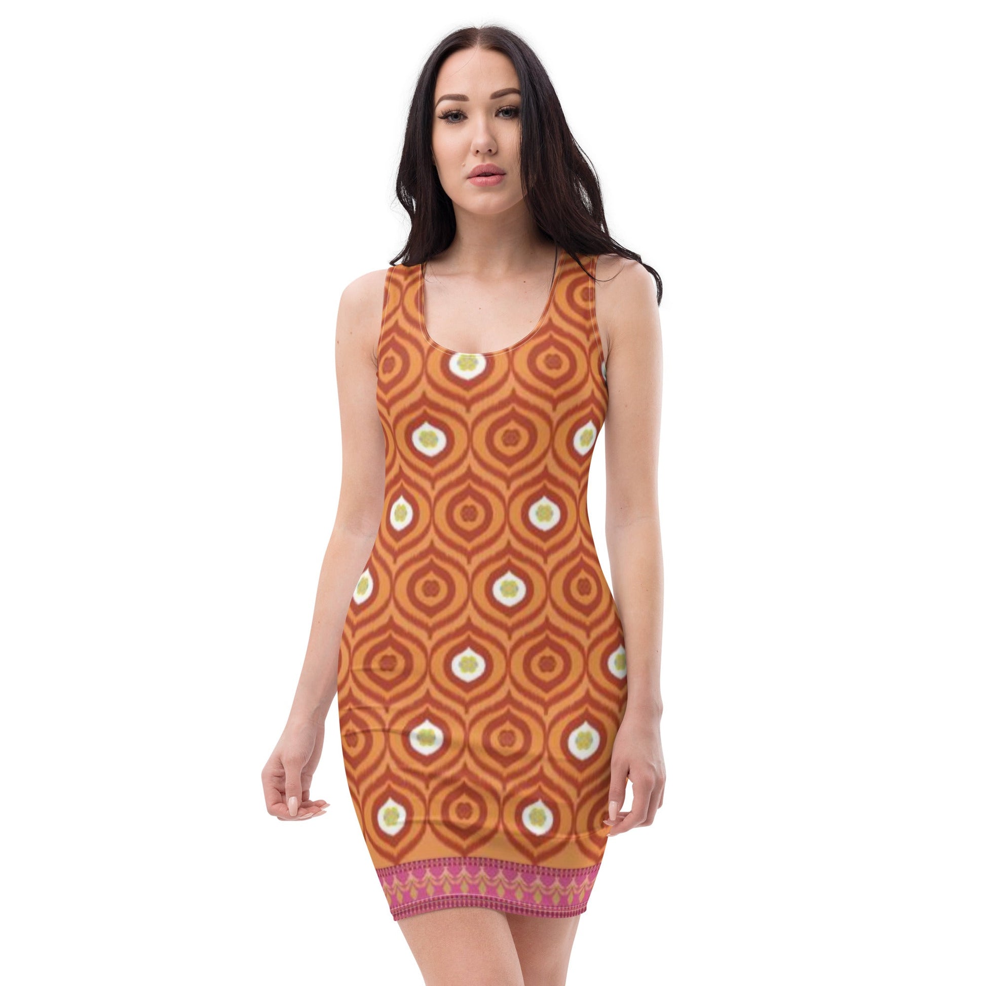 Women's Bodycon dress, Mango Tango Pencil Dresses, Body hugging fit tank top dress, elegant bodycon, sleeveless dress for your favorite party, summer and spring dress - PratSN