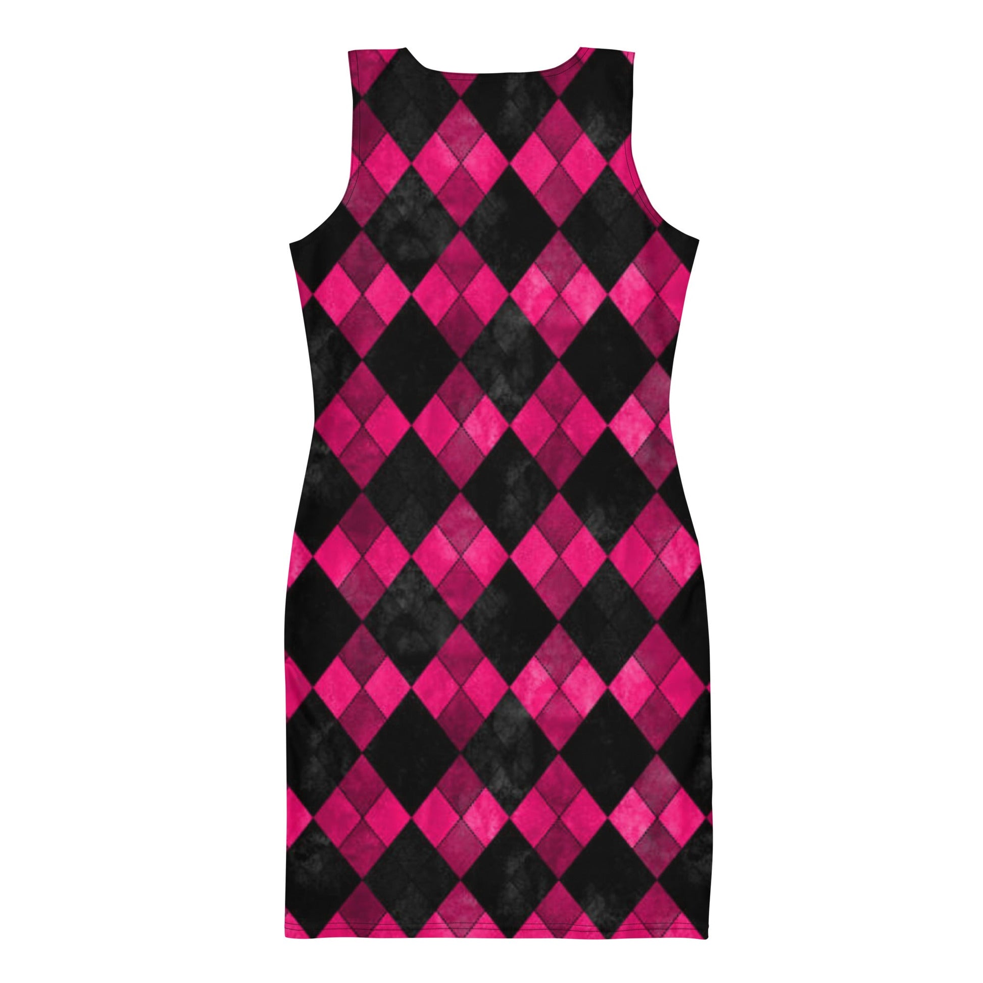 Women's Bodycon dress, Pink Black Geometric Pattern Pencil Dresses, Body hugging fit tank top dress, elegant bodycon, sleeveless dress for your favorite party, summer and spring dress - PratSN