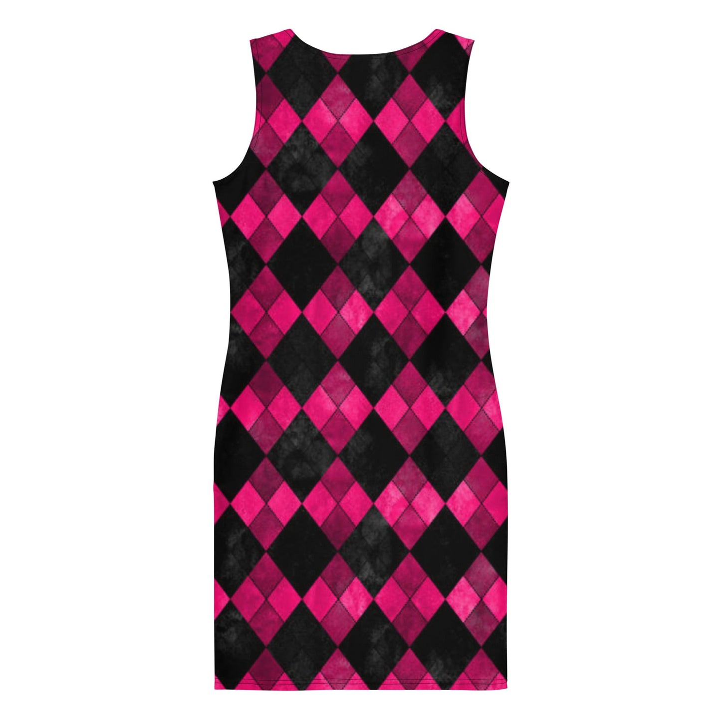 Women's Bodycon dress, Pink Black Geometric Pattern Pencil Dresses, Body hugging fit tank top dress, elegant bodycon, sleeveless dress for your favorite party, summer and spring dress - PratSN