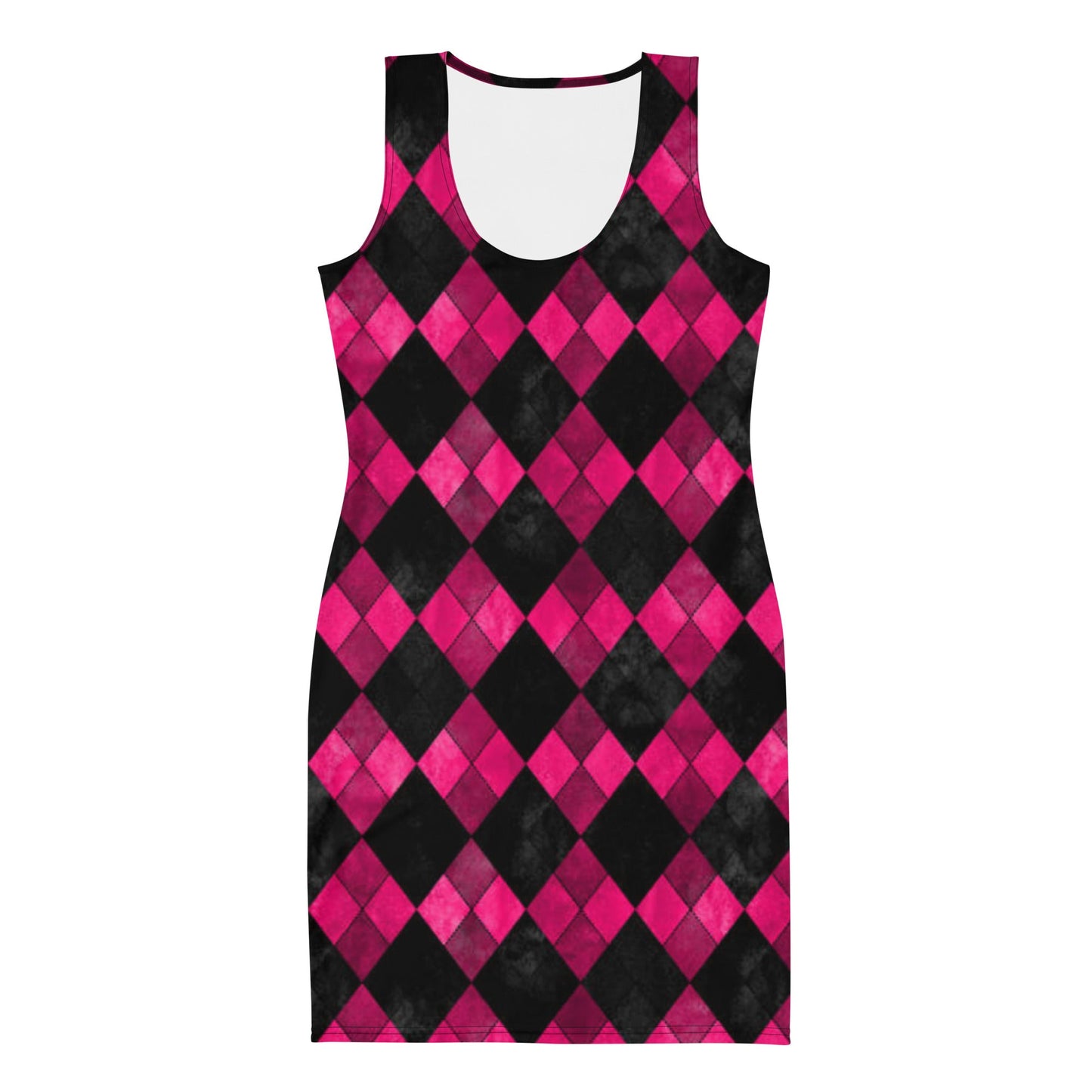 Women's Bodycon dress, Pink Black Geometric Pattern Pencil Dresses, Body hugging fit tank top dress, elegant bodycon, sleeveless dress for your favorite party, summer and spring dress - PratSN