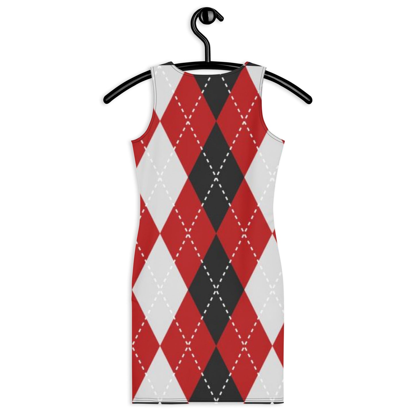 Women's Bodycon dress, Red White Black Pencil Dresses, Geometric Pattern Body hugging fit tank top dress, elegant bodycon, sleeveless dress for your favorite party, summer and spring dress - PratSN