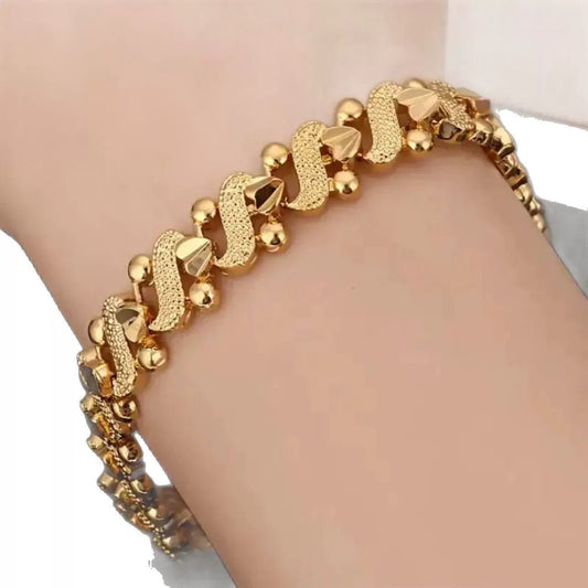 Women's Brass Plated 24k Gold Bracelet - PratSN