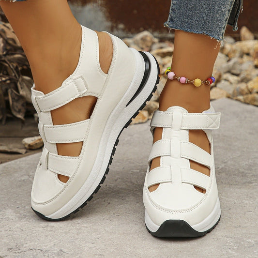 Women's Breathable Shoes Summer Wedge Baotou Hollow - PratSN