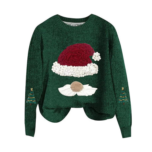 Women's Casual Christmas Print Loose Pullover - PratSN