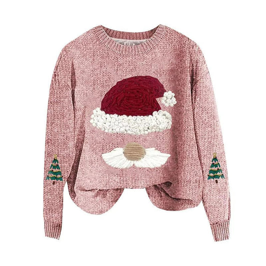 Women's Casual Christmas Print Loose Pullover - PratSN