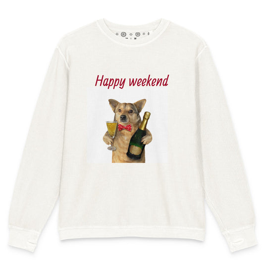 Women's Comfy Cord Sweatshirt, Classic Sweatshirt, Casual Sweatshirt - PratSN