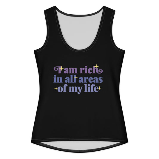 Women's Cotton Tank Top Black Top - PratSN