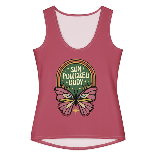 Women's Cotton Tank Top, Butter Fly - PratSN