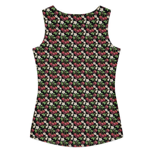 Women's cotton tank top Cherry Print Tank Top - PratSN