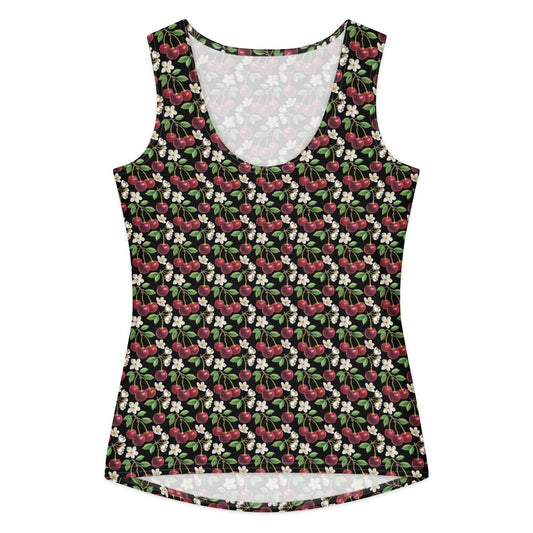 Women's cotton tank top Cherry Print Tank Top - PratSN