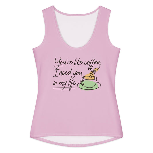 Women's cotton tank top, pink top - PratSN