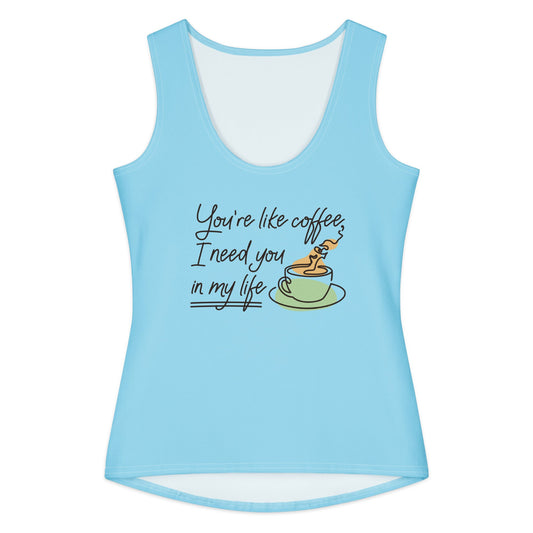 Women's Cotton Tank Top Sky Blue Tank Top - PratSN
