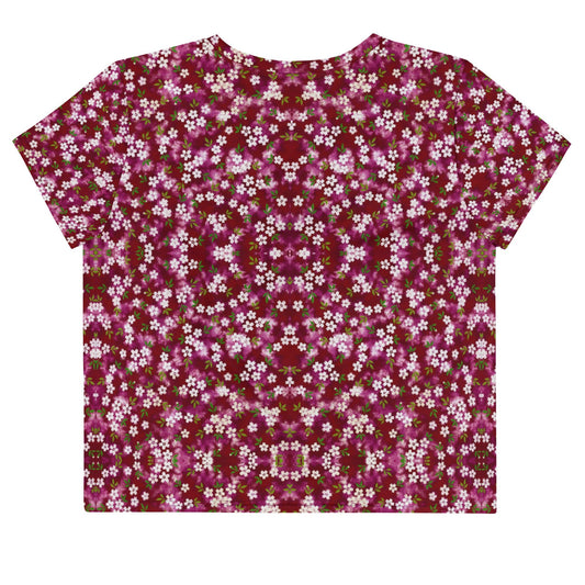 Women's Crop Tee, Vintage Top Floral Crop Top - PratSN