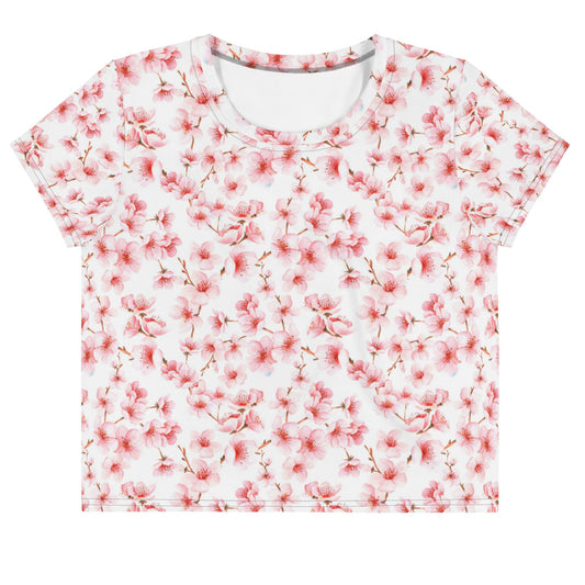 Women's Crop Tee, Vintage Top Floral Crop Top - PratSN
