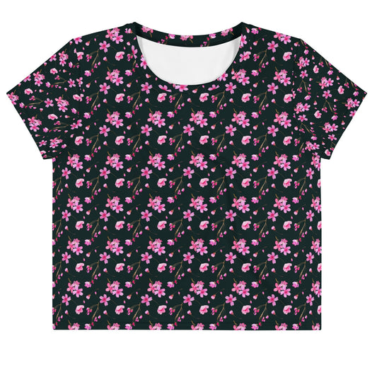 Women's Crop Tee, Vintage Top Floral Crop Top - PratSN