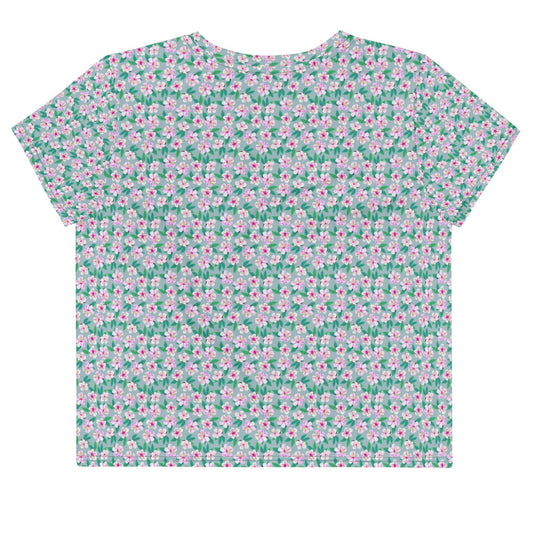 Women's Crop Tee, Vintage Top Floral Crop Top - PratSN