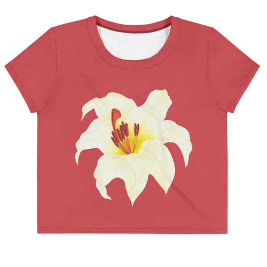 Women's Crop Tee, Vintage Top Floral Crop Top - PratSN