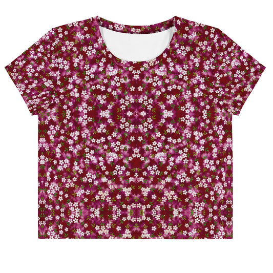 Women's Crop Tee, Vintage Top Floral Crop Top - PratSN
