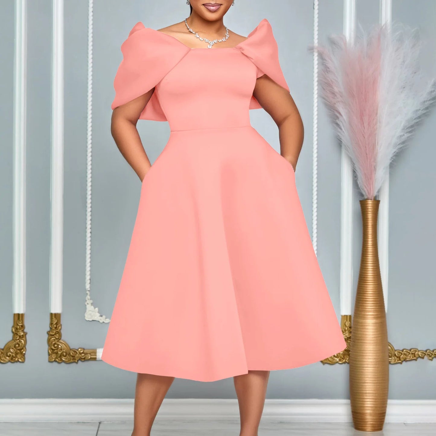 Women's Design Chic Gowns for Women Evening Dresses Elegant Sexy One - shoulder Party Dress Women African Dress - PratSN