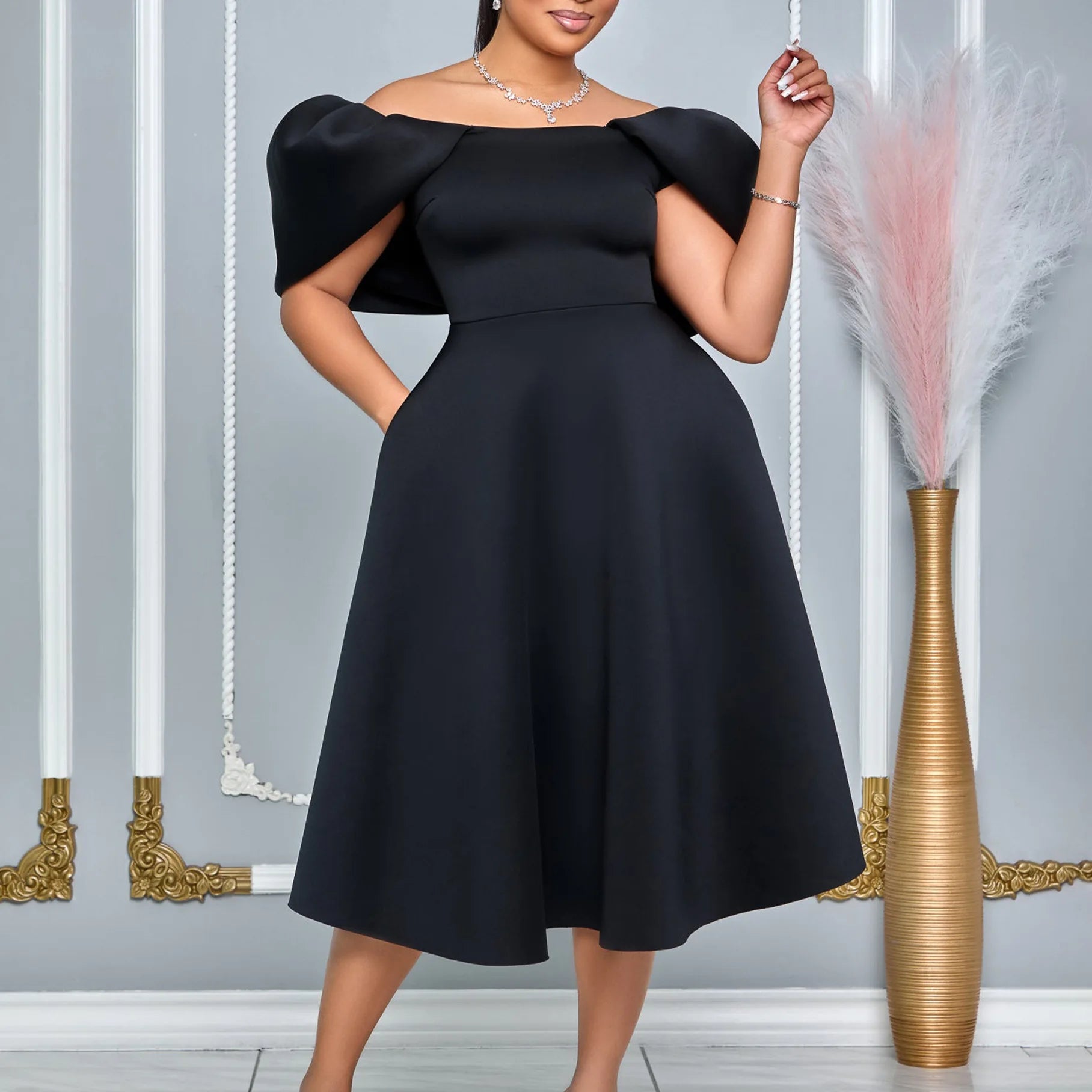 Women's Design Chic Gowns for Women Evening Dresses Elegant Sexy One - shoulder Party Dress Women African Dress - PratSN