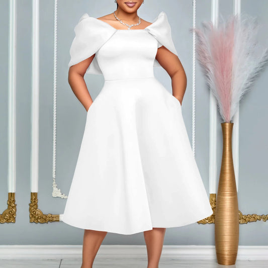 Women's Design Chic Gowns for Women Evening Dresses Elegant Sexy One - shoulder Party Dress Women African Dress - PratSN