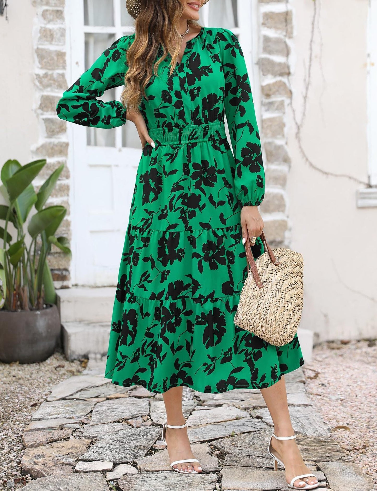 Women's Elegant Bohemian Printed Dress - PratSN