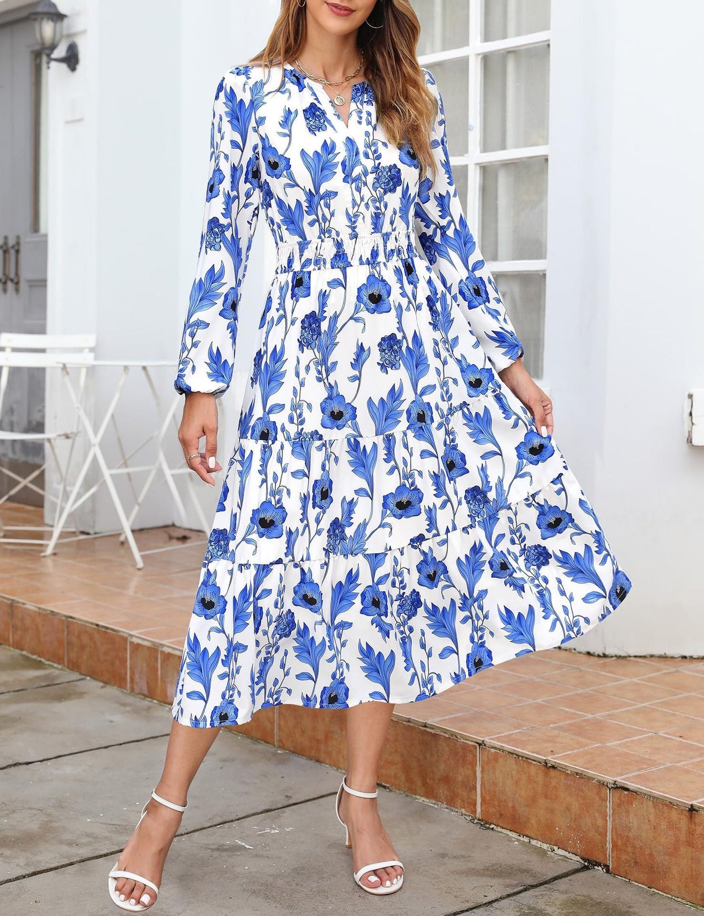 Women's Elegant Bohemian Printed Dress - PratSN