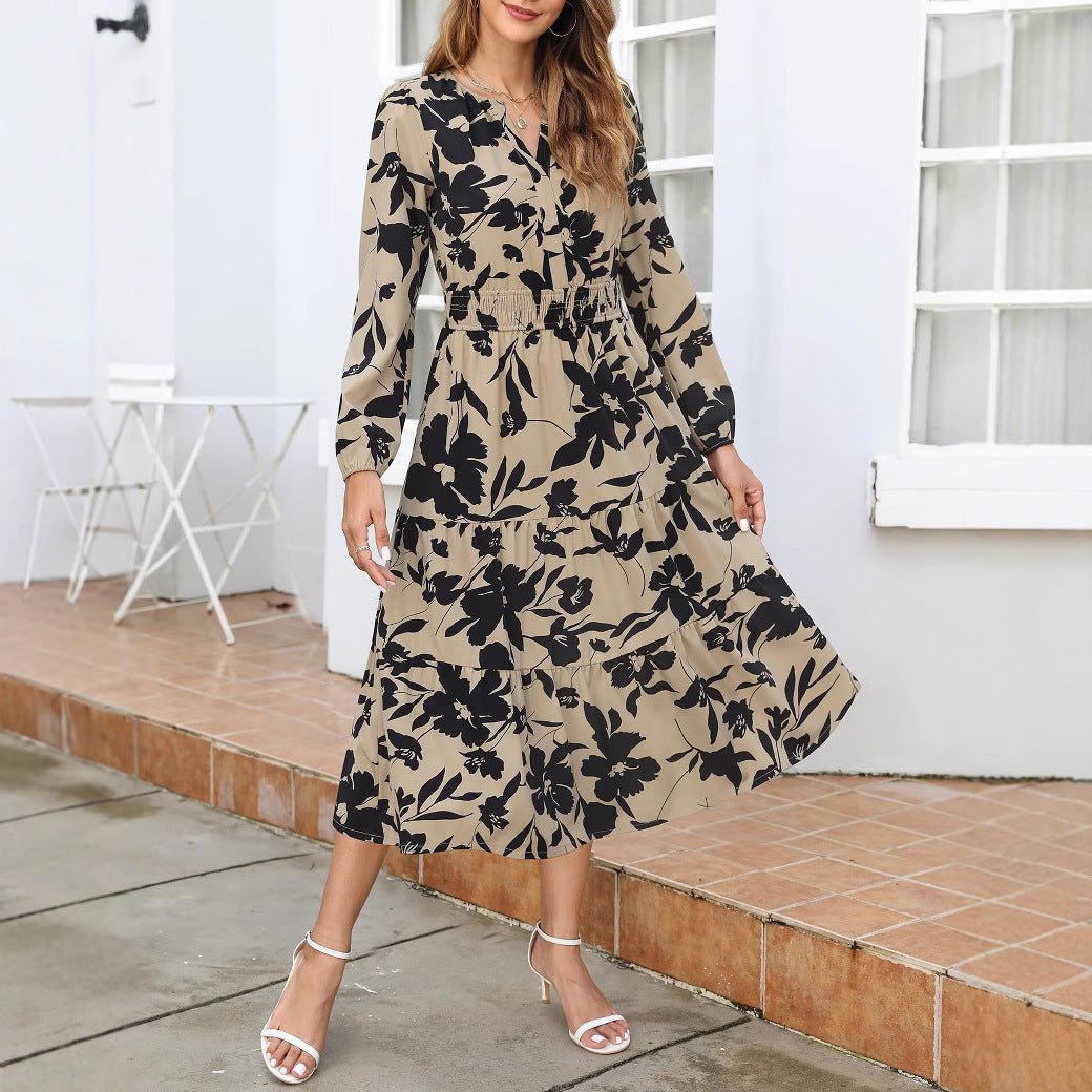 Women's Elegant Bohemian Printed Dress - PratSN