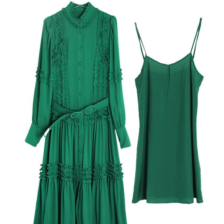 Women's Elegant Long - Sleeved Dress - PratSN