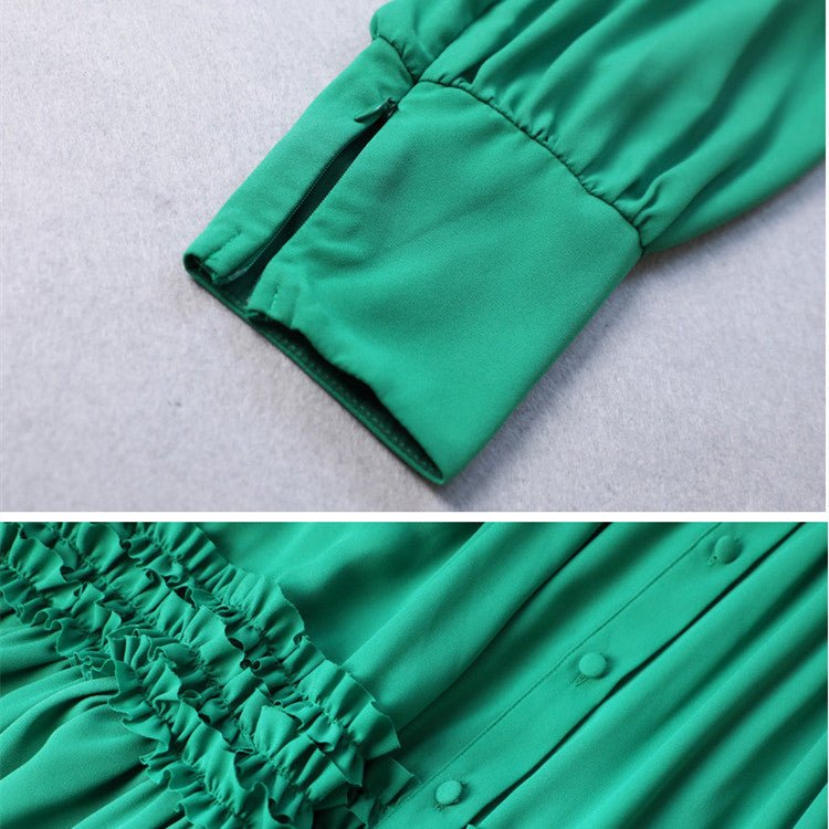 Women's Elegant Long - Sleeved Dress - PratSN
