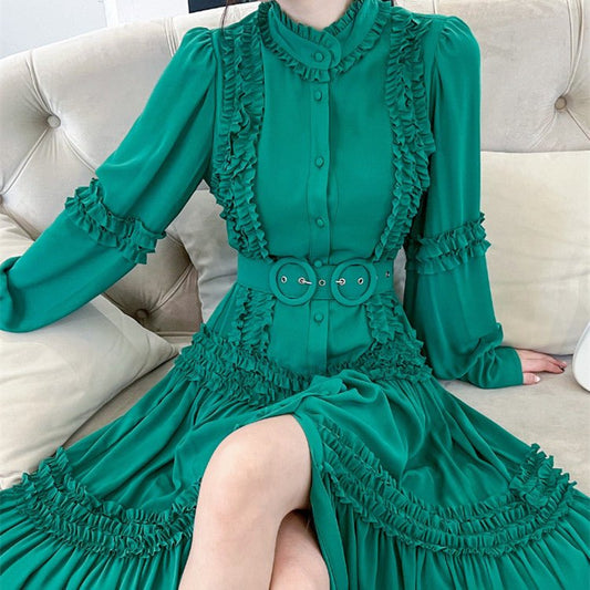 Women's Elegant Long - Sleeved Dress - PratSN
