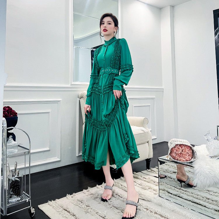 Women's Elegant Long - Sleeved Dress - PratSN