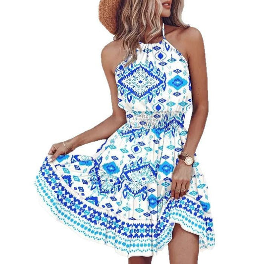 Women's European And American Bohemian Halter neck Dress - PratSN